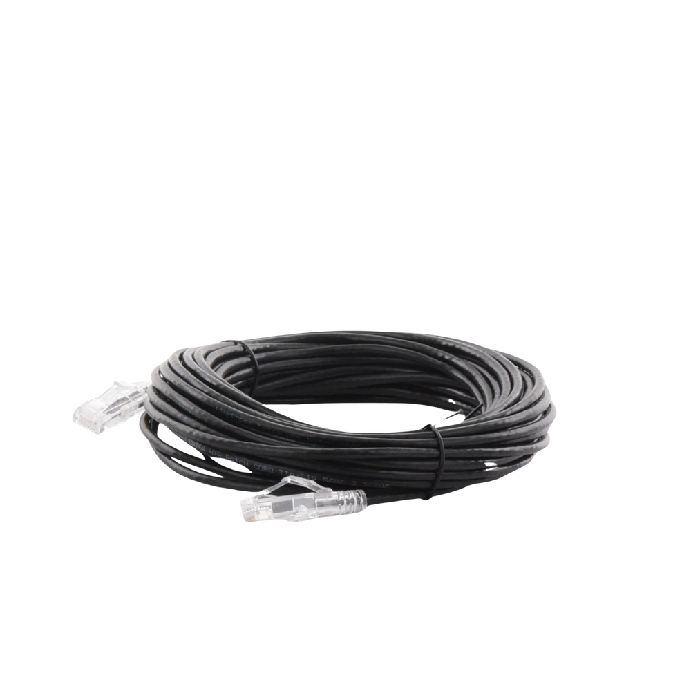 Cable de Parcheo Slim UTP Cat6A - 10 Metros (32.81 Pies) Negro, Diámetro Reducido (28 AWG)
