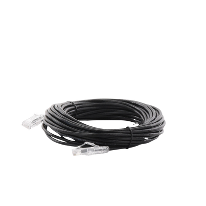 Cable de Parcheo Slim UTP Cat6A - 10 Metros (32.81 Pies) Negro, Diámetro Reducido (28 AWG)
