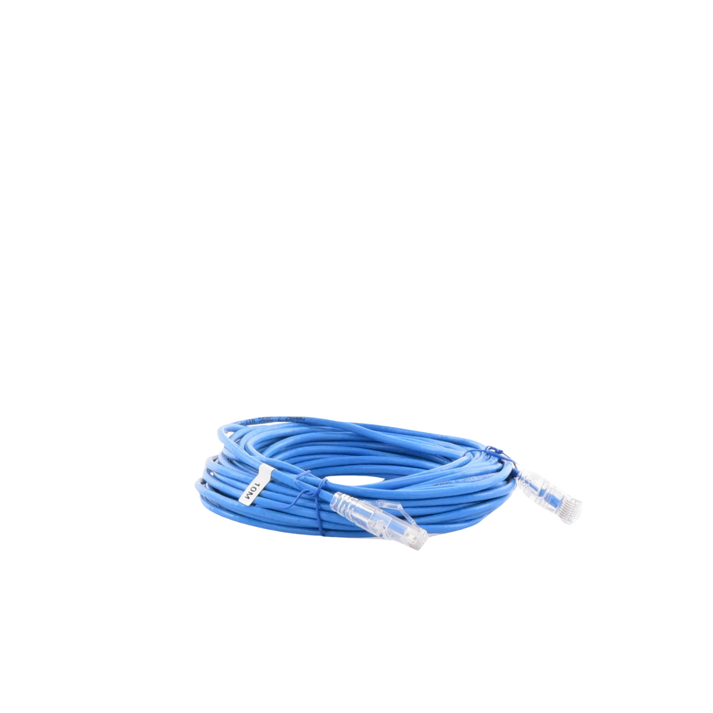 Cable de Parcheo Slim UTP Cat6A - 10 Metros (32.81 Pies) Azul, Diámetro Reducido (28 AWG)