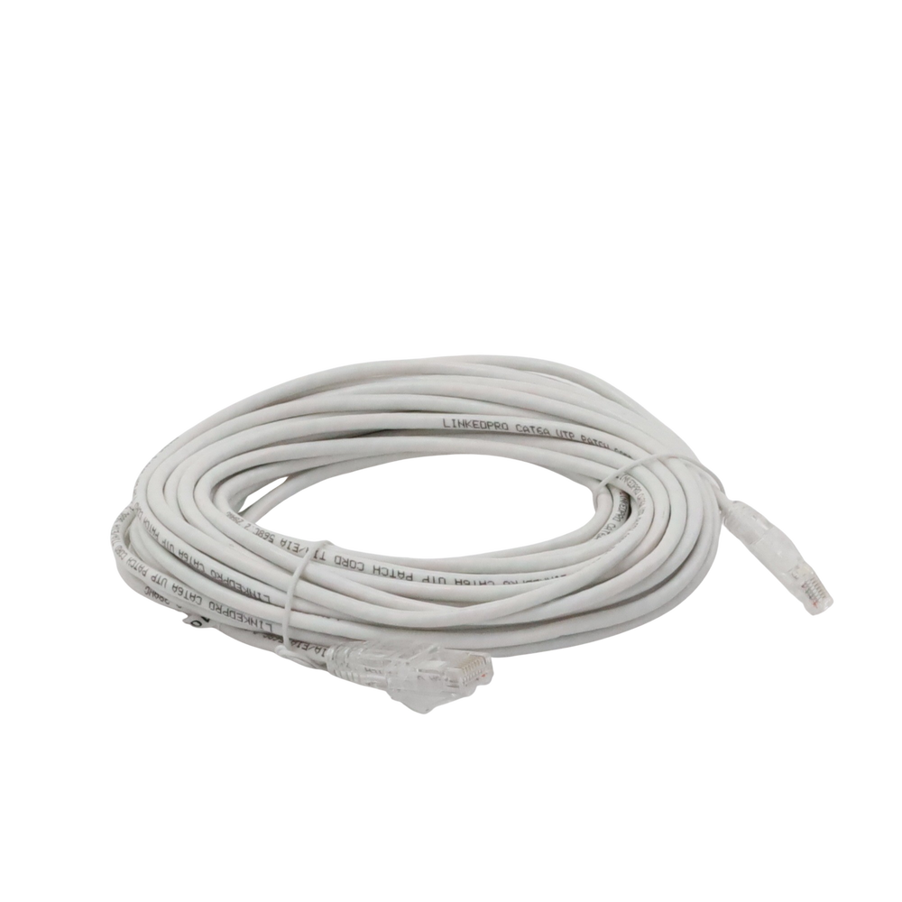 Cable de Parcheo Slim UTP Cat6A - 10 Metros (32.81 Pies) Blanco, Diámetro Reducido (28 AWG)