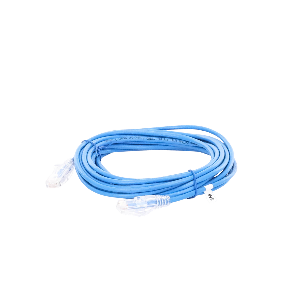 Cable de Parcheo Slim UTP Cat6A - 3 Metros (9.84 Pies) Azul, Diámetro Reducido (28 AWG)