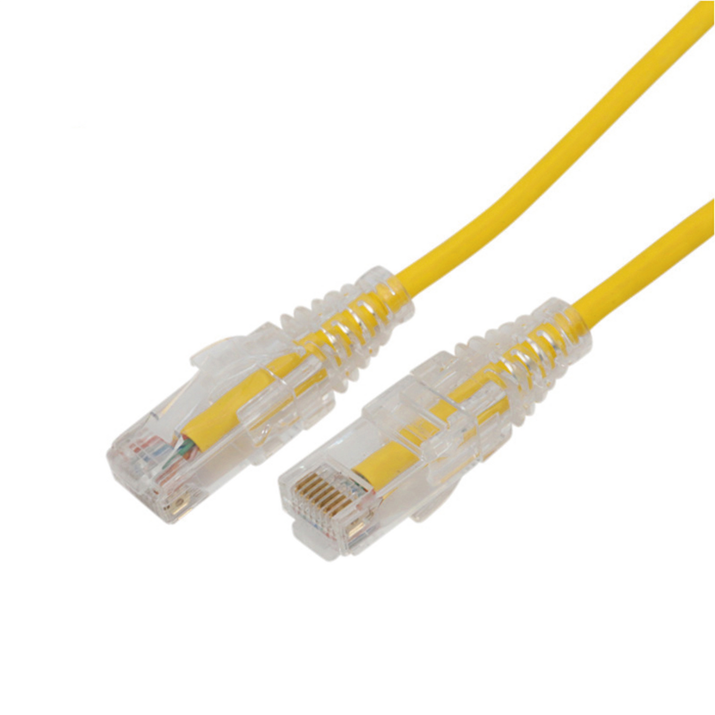 Cable de Parcheo Slim UTP Cat6A - 3 Metros (9.84 Pies) Amarillo, Diámetro Reducido (28 AWG)