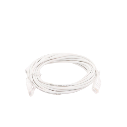 Cable de Parcheo Slim UTP Cat6A - 5 Metros (16.40 Pies) Blanco, Diámetro Reducido (28 AWG)