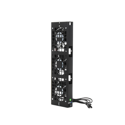 Kit de 3 Ventiladores 110 Vca (12 x 12 cm) con Clavija para Gabinete de Piso