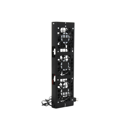 Kit de 3 Ventiladores 110 Vca (12 x 12 cm) con Clavija para Gabinete de Piso