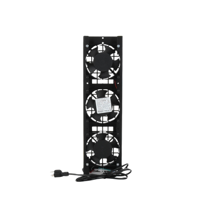 Kit de 3 Ventiladores 110 Vca (12 x 12 cm) con Clavija para Gabinete de Piso