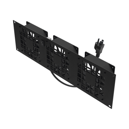 Kit de 3 Ventilador 110 Vca (12 x 12 cm) con Clavija 5-15P. Para instalación en Postes Rack