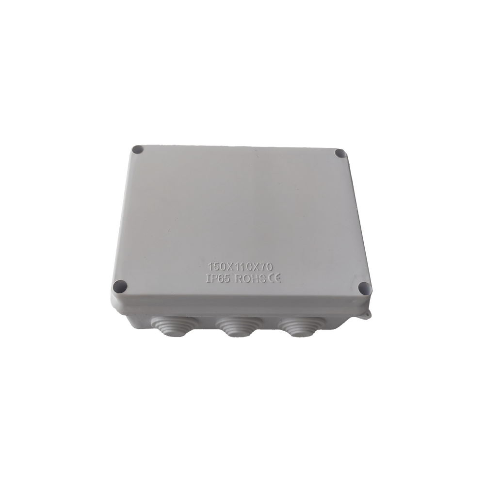 Caja de Conexiones Impermeable IP65, 10 Entradas, Dimensiones 150 x 110 x 70 mm, para Instalaciones Industriales, Comerciales y Residenciales, Incluye Tornillería para su Instalación