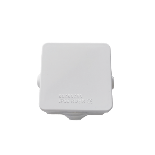 Caja de Conexiones Impermeable IP55, 4 Entradas, Dimensiones  80 x 80 x 50 mm