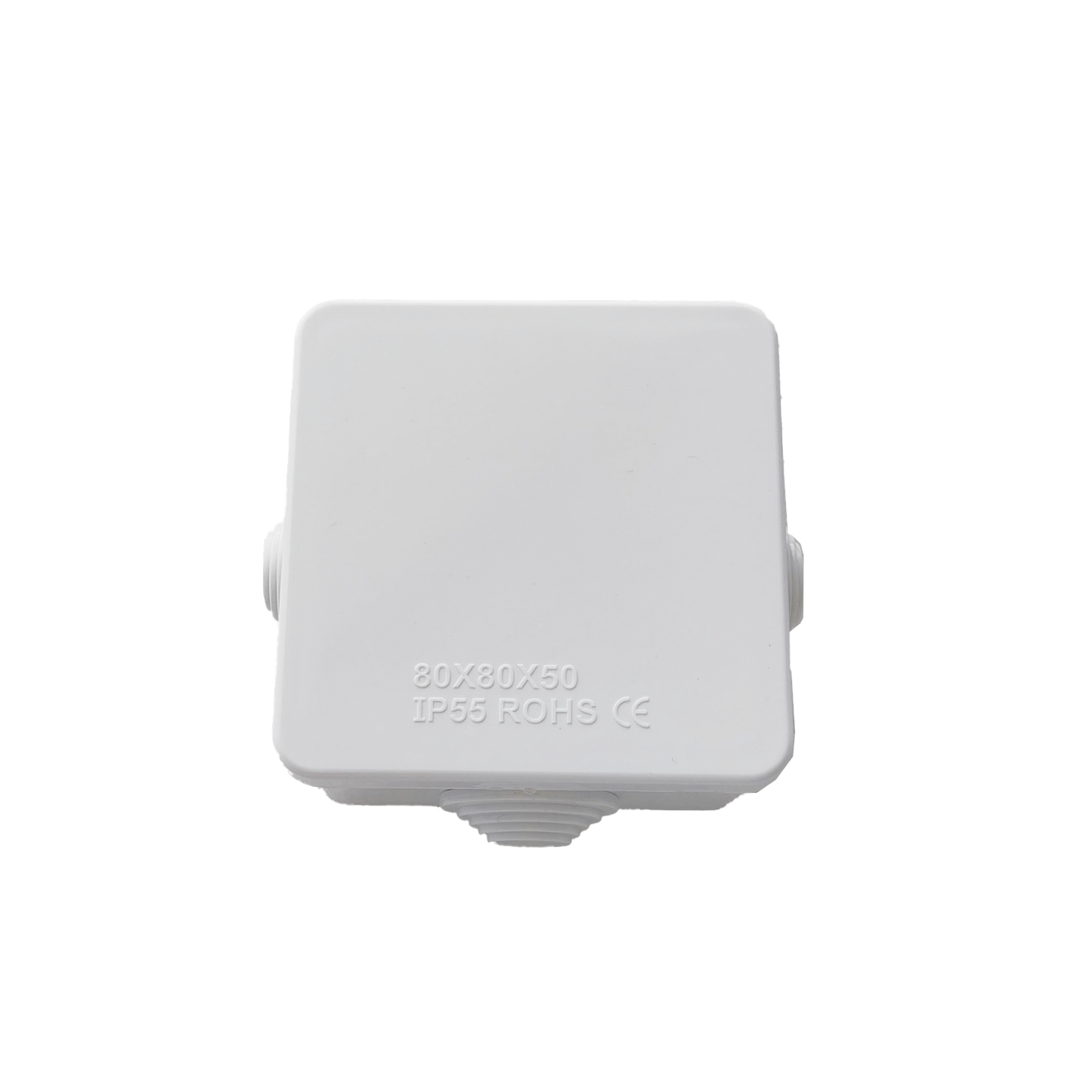 Caja de Conexiones Impermeable IP55 con 4 Entradas, 80 x 80 x 50 mm, para Instalaciones Industriales, Comerciales y Residenciales, Incluye Tornillería para su Instalación
