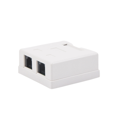 Caja de Pared con Jack UTP Cat5e y Jack RJ11 Telefónico