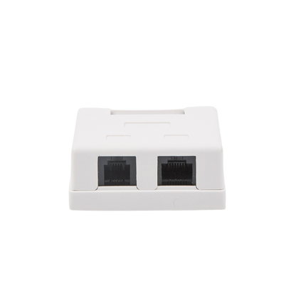 Caja de Pared con Jack UTP Cat5e y Jack RJ11 Telefónico