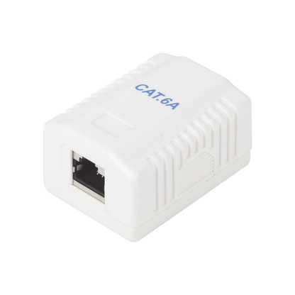 Caja de Pared con 1 Puerto, Incluye 1 Jack STP Cat6A