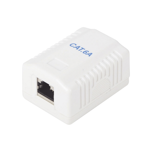 Caja de Pared con 1 Puerto, Incluye 1 Jack STP Cat6A