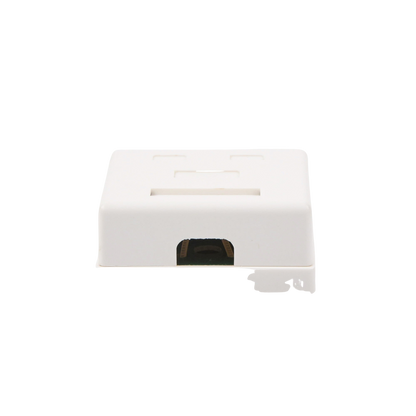Caja de Pared con 2 Puertos, Incluye 2 Jacks UTP Cat5e Keystone