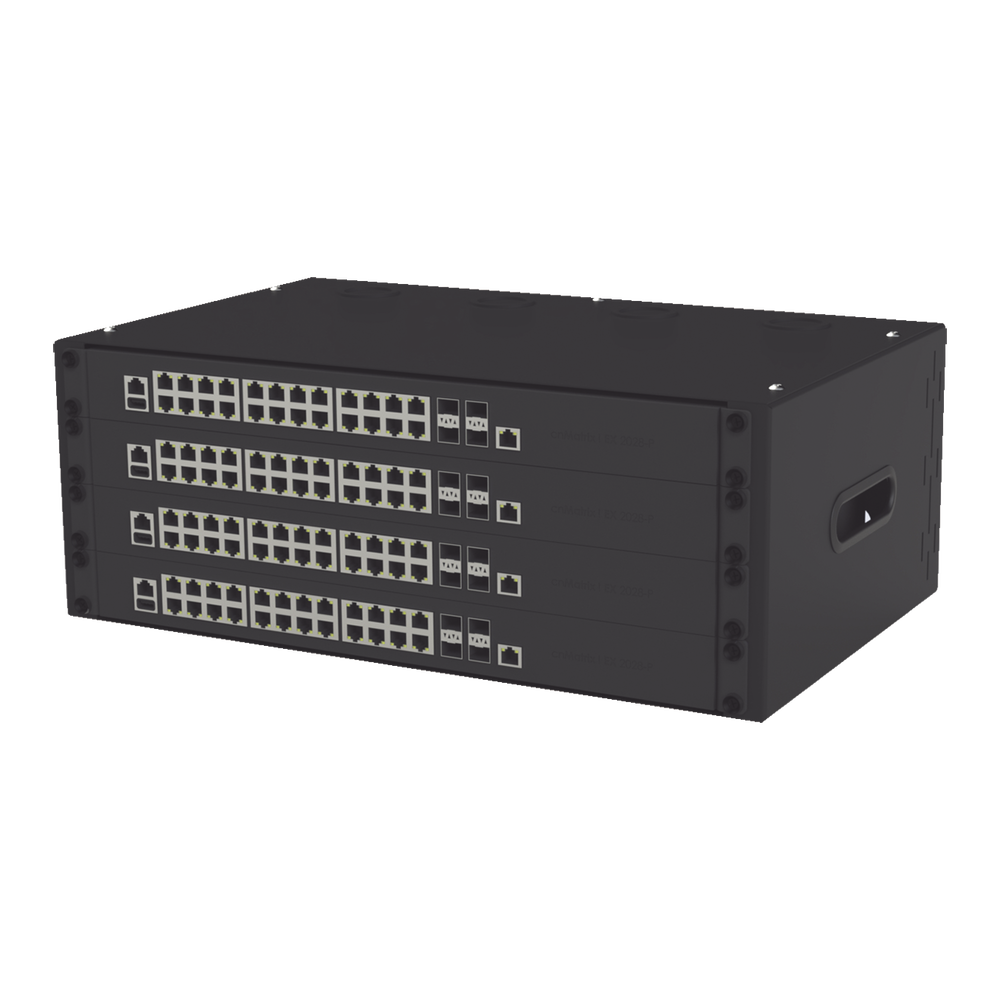 Gabinete para Montaje en Pared liviano, 4 Unidades de rack, Profundidad máxima de trabajo 250 mm, Se envía el Gabinete Armado.