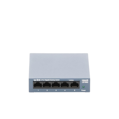 Switch de escritorio Gigabit de 5 puertos 10/100/1000Mbps, carcasa metálica