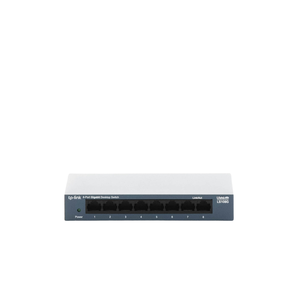 Switch de escritorio Gigabit de 8 puertos 10/100/1000Mbps, carcasa metálica