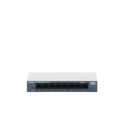 Switch de escritorio Gigabit de 8 puertos 10/100/1000Mbps, carcasa metálica