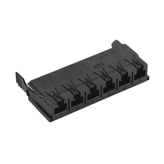 Copper, Adapter Plate, Lightverse Combo, Empty, Shielded, 6 Port, Black
