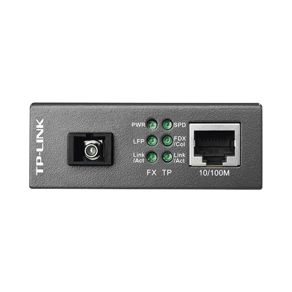 Convertidor Fibra Óptica WDM Monomodo / 1 puerto RJ45 10/100 Mbps / 1 puerto SC/UPC 100 Mbps /  Hasta 20 Km / Para su Funcionamiento Requiere el Modelo MC111CS / Plug and Play