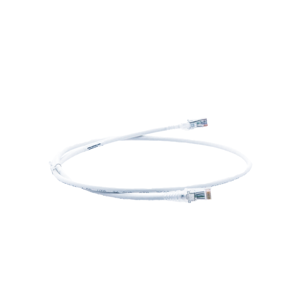 Patch Cord MC6 Modular Cat6 UTP, CM/LS0H, 0.91 Metros (3 Pies), Color Blanco, Versión Bulk (Sin Empaque Individual)