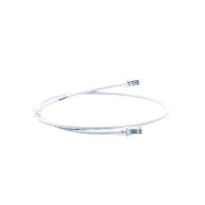 Patch Cord MC6 Modular Cat6 UTP, CM/LS0H, 0.91 Metros (3 Pies), Color Blanco, Versión Bulk (Sin Empaque Individual)