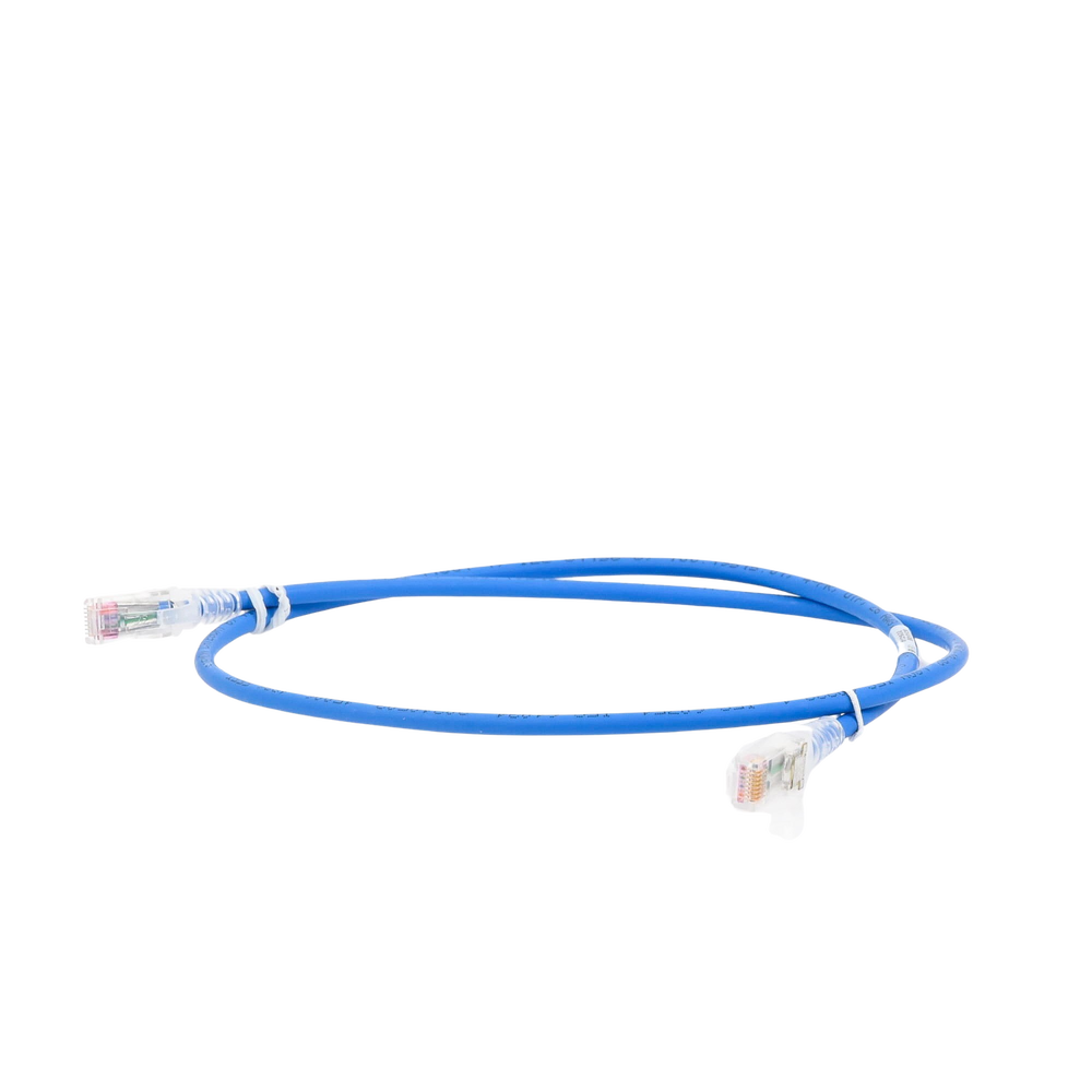 Patch Cord MC6 Modular Cat6 UTP, CM/LS0H, 0.91 Metros (3 Pies), Color Azul, Versión Bulk (Sin Empaque Individual)