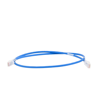 Patch Cord MC6 Modular Cat6 UTP, CM/LS0H, 0.91 Metros (3 Pies), Color Azul, Versión Bulk (Sin Empaque Individual)
