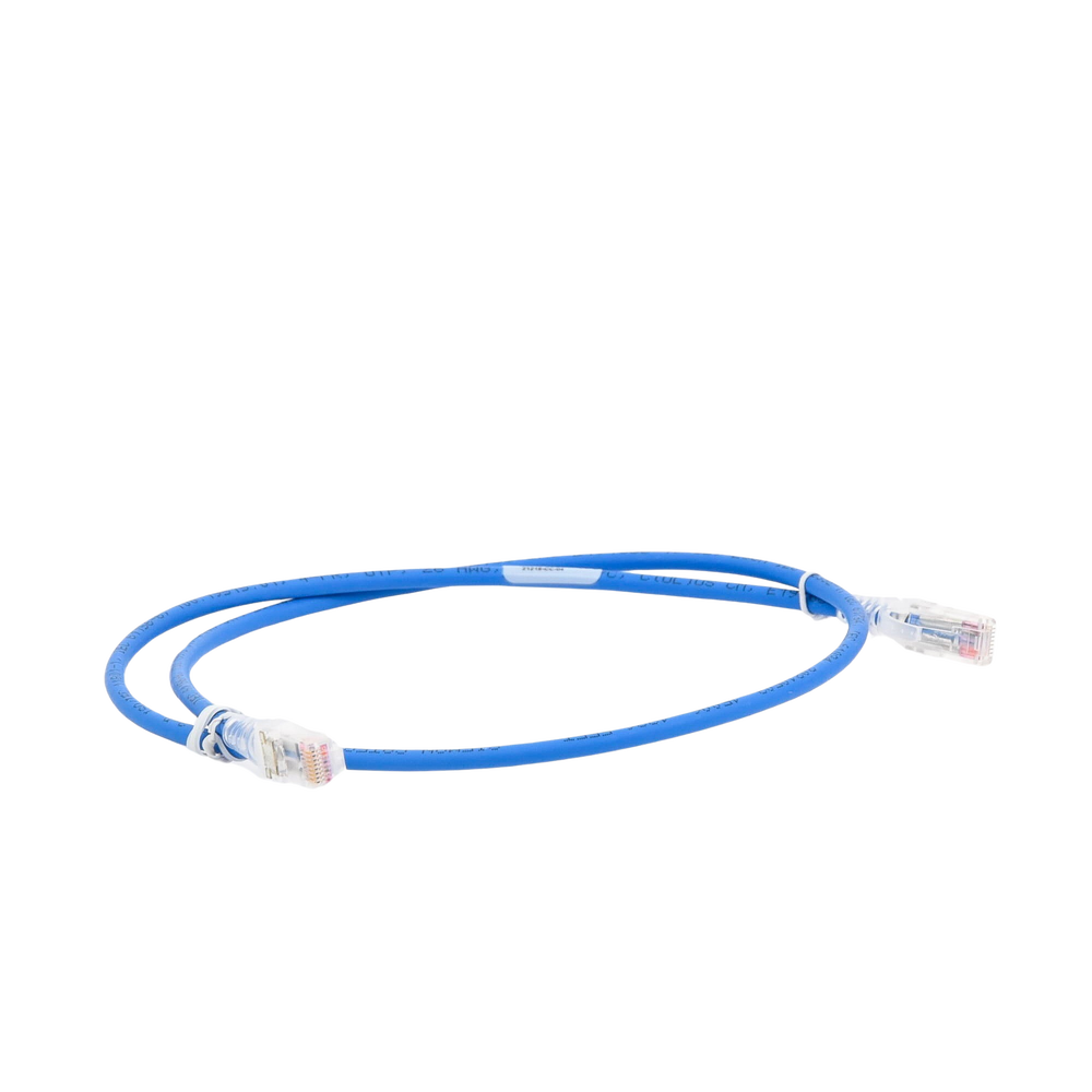 Patch Cord MC6 Modular Cat6 UTP, CM/LS0H, 0.91 Metros (3 Pies), Color Azul, Versión Bulk (Sin Empaque Individual)