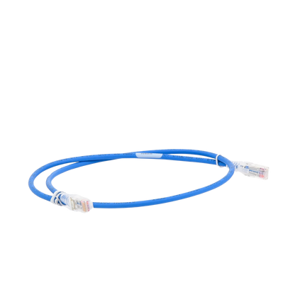 Patch Cord MC6 Modular Cat6 UTP, CM/LS0H, 0.91 Metros (3 Pies), Color Azul, Versión Bulk (Sin Empaque Individual)