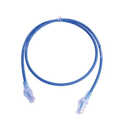 Patch Cord MC6 Modular Cat6 UTP, CM/LS0H, 0.91 Metros (3 Pies), Color Azul, Versión Bulk (Sin Empaque Individual)