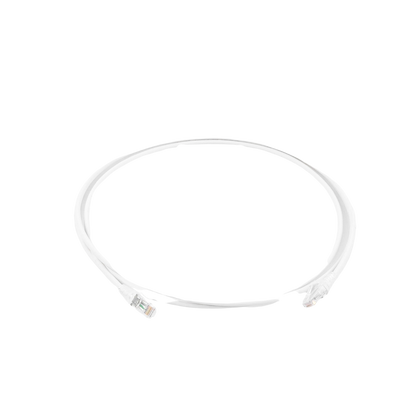 Patch Cord MC6 Modular Cat6 UTP, CM/LS0H, 1.52 Metros (5 Pies), Color Blanco, Diámetro Reducido (28AWG)