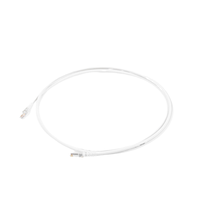 Patch Cord MC6 Modular Cat6 UTP, CM/LS0H, 1.52 Metros (5 Pies), Color Blanco, Diámetro Reducido (28AWG)