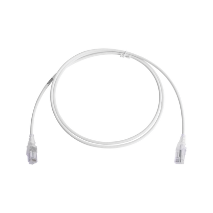Patch Cord MC6 Modular Cat6 UTP, CM/LS0H, 1.52 Metros (5 Pies), Color Blanco, Diámetro Reducido (28AWG)