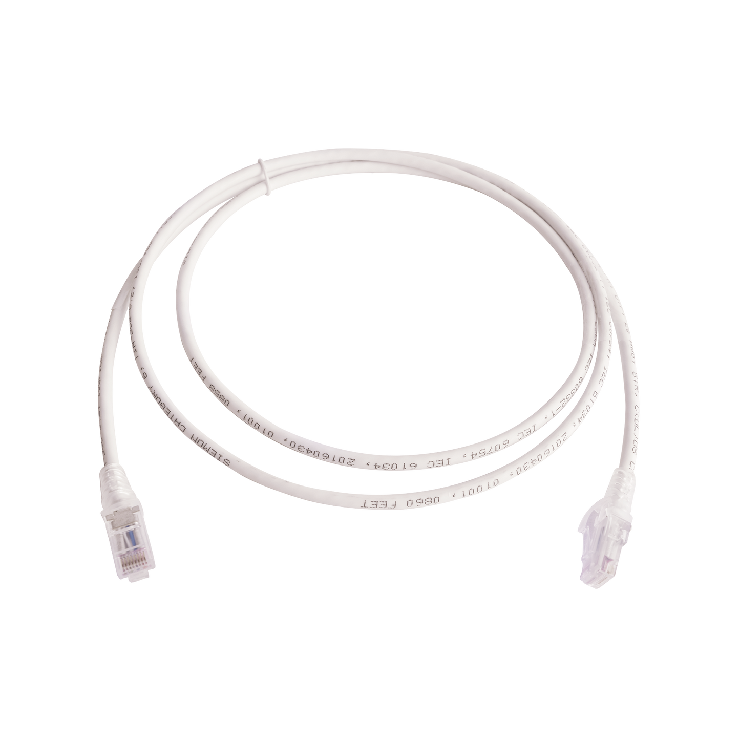 Patch Cord MC6 Modular Cat6 UTP, CM/LS0H, 1.52 Metros (5 Pies), Color Blanco, Versión Bulk (Sin Empaque Individual)