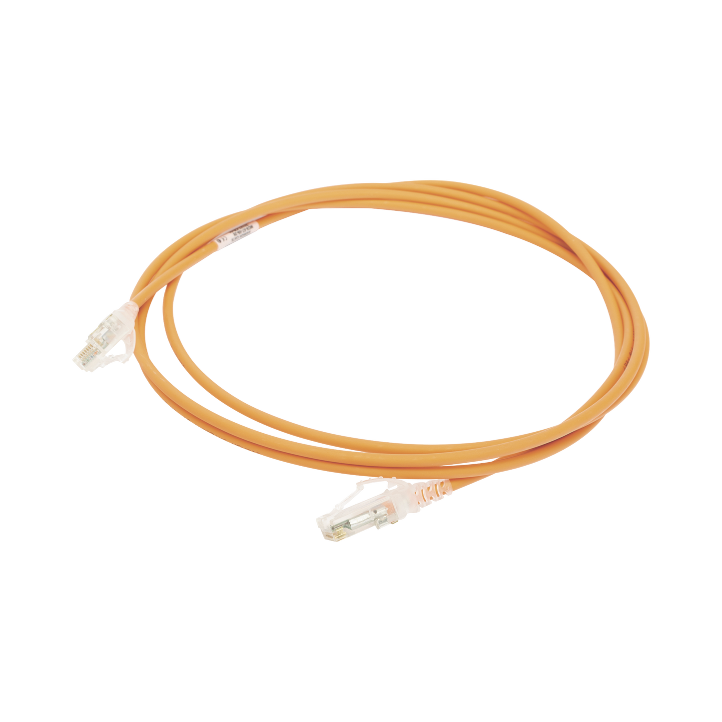 Patch Cord MC6 Modular Cat6 UTP, CM/LS0H, 2.13 Metros (7 Pies), Color Naranja, Diámetro Reducido (28AWG)