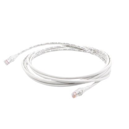Patch Cord MC6 Modular Cat6 UTP, CM/LS0H, 3.05 Metros (10 Pies), Color Blanco, Versión Bulk (Sin Empaque Individual)