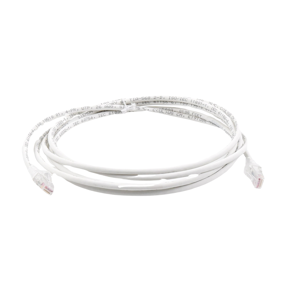 Patch Cord MC6 Modular Cat6 UTP, CM/LS0H, 3.05 Metros (10 Pies), Color Blanco, Versión Bulk (Sin Empaque Individual)