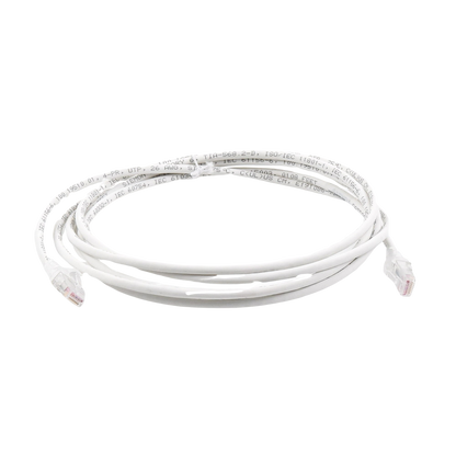 Patch Cord MC6 Modular Cat6 UTP, CM/LS0H, 3.05 Metros (10 Pies), Color Blanco, Versión Bulk (Sin Empaque Individual)