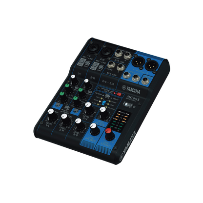 Mezcladora de Audio | 6 Canales | 2 entradas de micro/6 de línea (2 mono + 2 estéreo) | Efectos Integrados | Alimentación Phantom