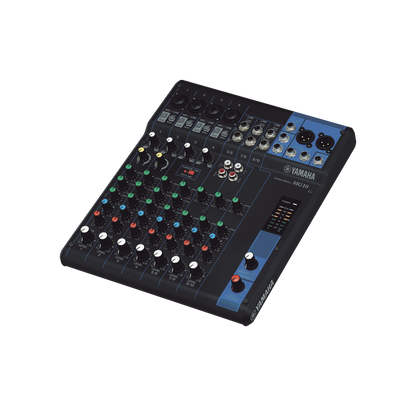 Mezcladora de Audio | 10 Canales | 4 Entradas de Micrófono | 3 Entradas de Línea Estéreo | Phantom Power