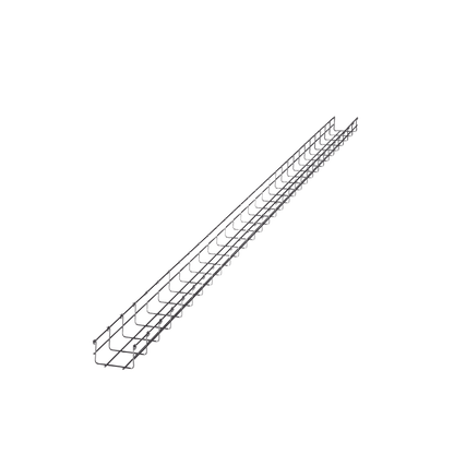 Charola Tipo Malla 66/100 mm, Acabado Electro Zinc, Hasta 105 Cables Cat6, Tramo de 3 Metros