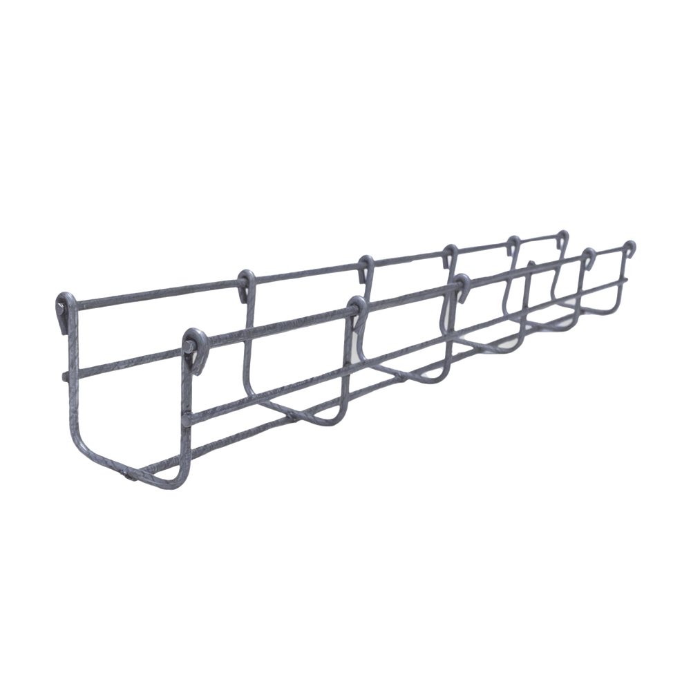 Charola Bimetálica Tipo Malla 66/50 mm, Ideal Para Utilizarse al Exterior o Zonas Húmedas, Hasta 53 Cables Cat6, Tramo de 3 Metros