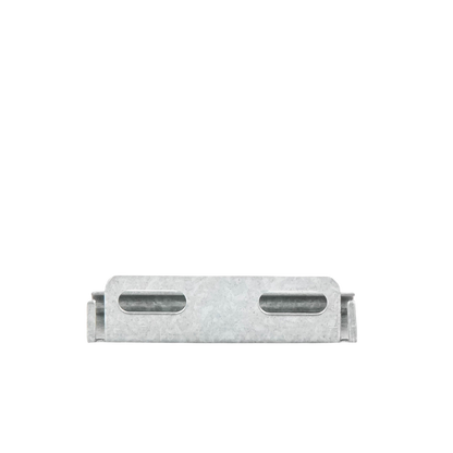 Placa salida a tubo automática para peralte de 66mm y 116mm, con acabado Electro Zinc