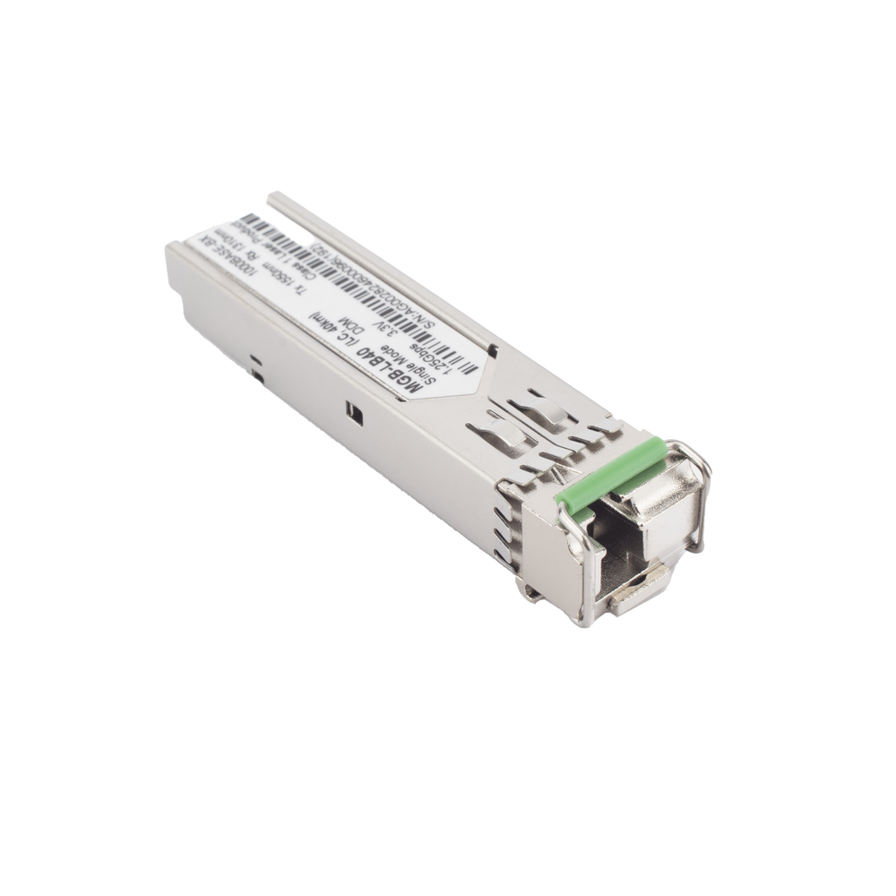 Transceptor mini-Gbic SFP 1G LC TX:1550nm RX:1310 para fibra Mono Modo 40 Km WDM, Requiere MGB-LA40