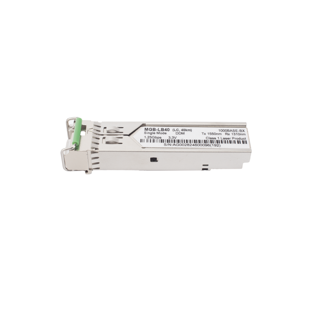 Transceptor mini-Gbic SFP 1G LC TX:1550nm RX:1310 para fibra Mono Modo 40 Km WDM, Requiere MGB-LA40