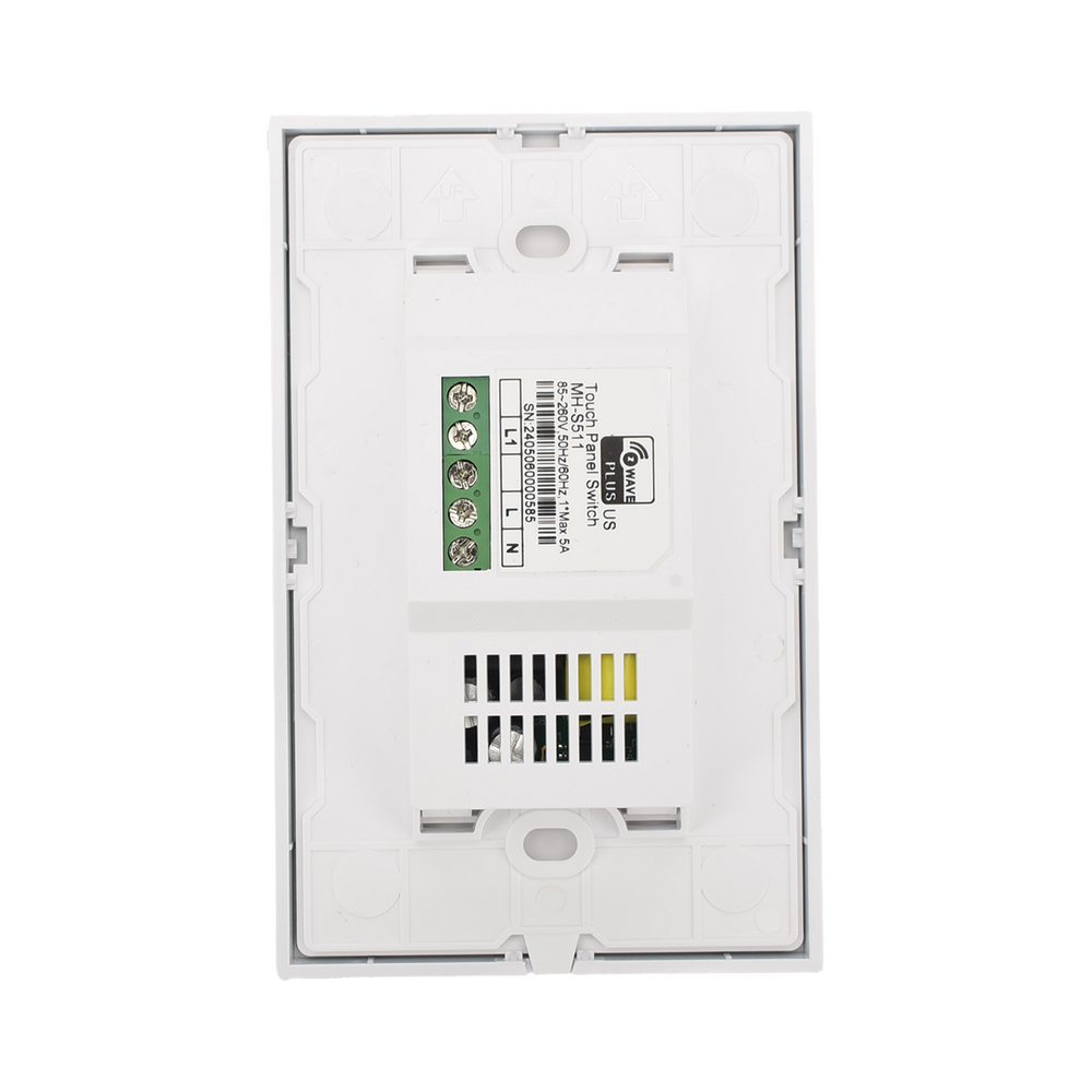 (ZWAVE) Interruptor On/Off panel táctil touch inalámbrico Zwave Plus 1 boton. Compatible con Hubitat HC8, Álula  M2M, otro