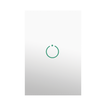(ZWAVE) Interruptor On/Off panel táctil touch inalámbrico Zwave Plus 1 boton. Compatible con Hubitat HC8, Álula  M2M, otro