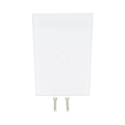 (ZWAVE) Interruptor On/Off panel táctil touch inalámbrico Zwave Plus 1 boton. No requiere cable neutro, Compatible con Hubitat HC8, Álula  M2M, otros